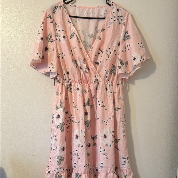 SHEIN Dresses & Skirts - Floral Pink Wrap Dress